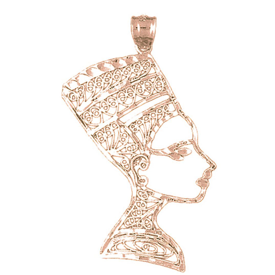 10K, 14K or 18K Gold Nefertiti Pendant