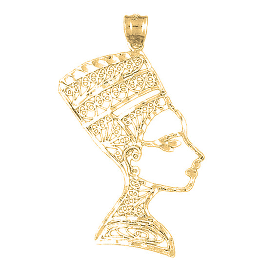 10K, 14K or 18K Gold Nefertiti Pendant