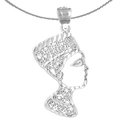 Colgante Nefertiti de oro de 14 quilates o 18 quilates