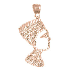14K or 18K Gold Nefertiti Pendant