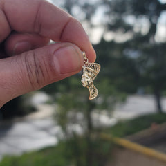 14K or 18K Gold Nefertiti Pendant