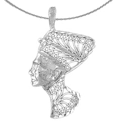 14K or 18K Gold Nefertiti Pendant