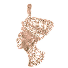 14K or 18K Gold Nefertiti Pendant