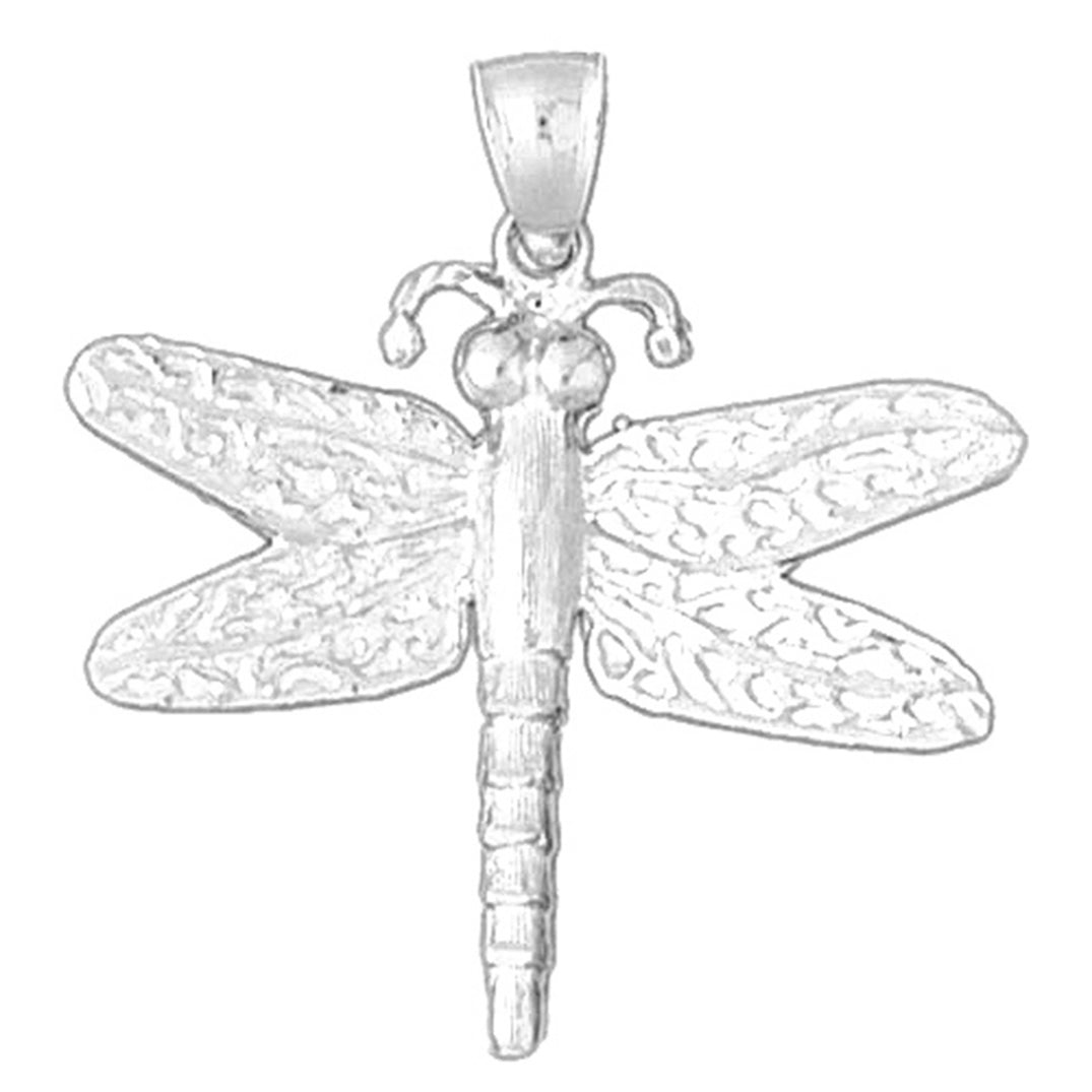 10K, 14K or 18K Gold Dragonfly Pendant