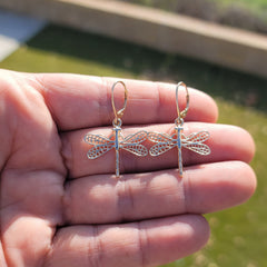14K or 18K Gold Dragonfly Pendant