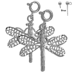 14K or 18K Gold Dragonfly Earrings