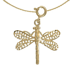 14K or 18K Gold Dragonfly Pendant