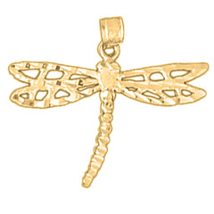 14K or 18K Gold Dragonfly Pendant