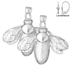 14K or 18K Gold Bee Earrings