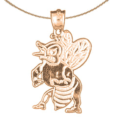 14K or 18K Gold Bee Pendant