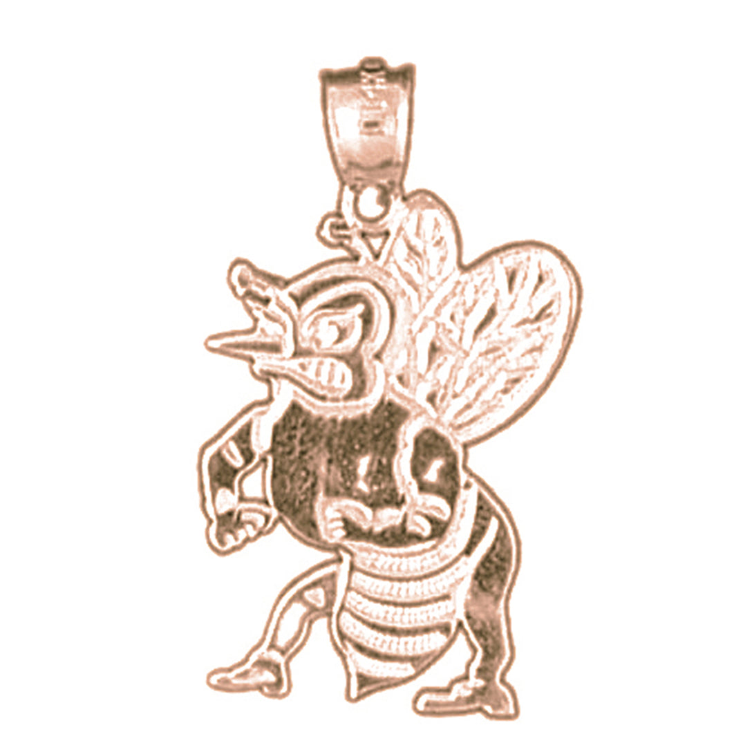 14K or 18K Gold Bee Pendant