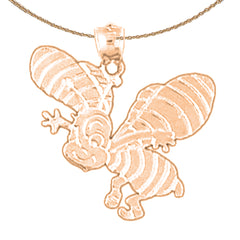 14K or 18K Gold Bee Pendant