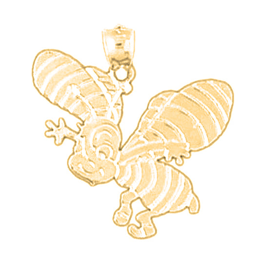 14K or 18K Gold Bee Pendant
