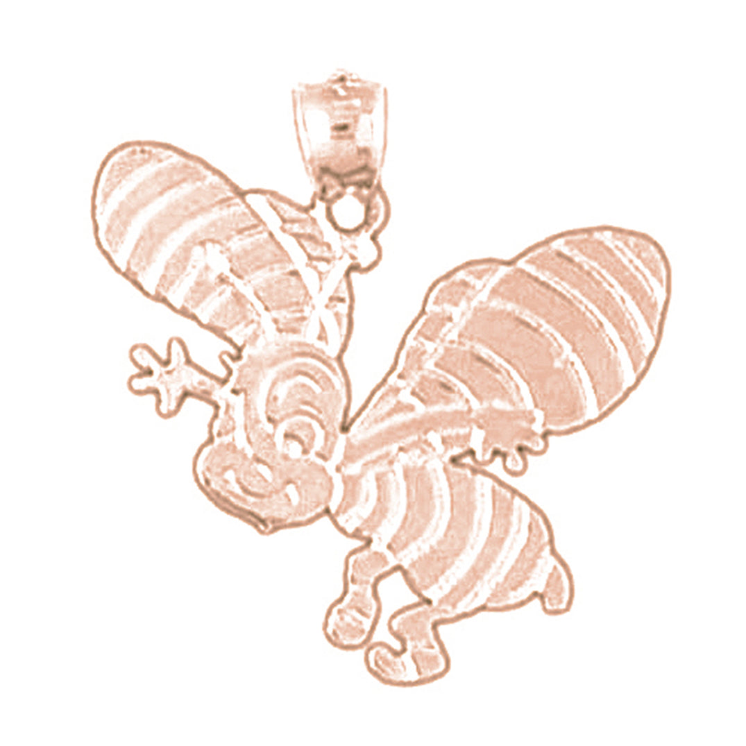 14K or 18K Gold Bee Pendant