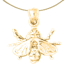 14K or 18K Gold Bee Pendant