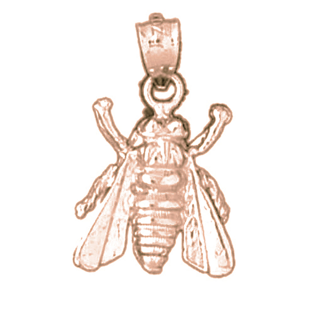 14K or 18K Gold Bee Pendant