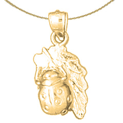 Colgante Mariquita de Oro de 14K o 18K