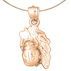 Colgante Mariquita de Oro de 14K o 18K