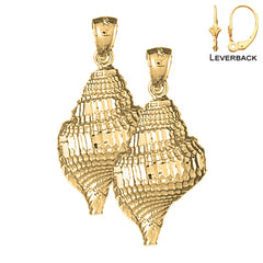 14K or 18K Gold Conch Shell Earrings