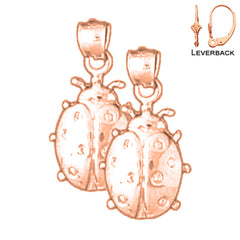 14K or 18K Gold Ladybug Earrings