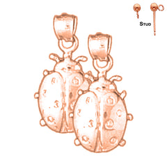 14K or 18K Gold Ladybug Earrings