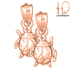 14K or 18K Gold Ladybug Earrings