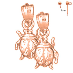 14K or 18K Gold Ladybug Earrings