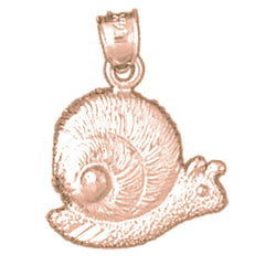 14K or 18K Gold Snail Pendant
