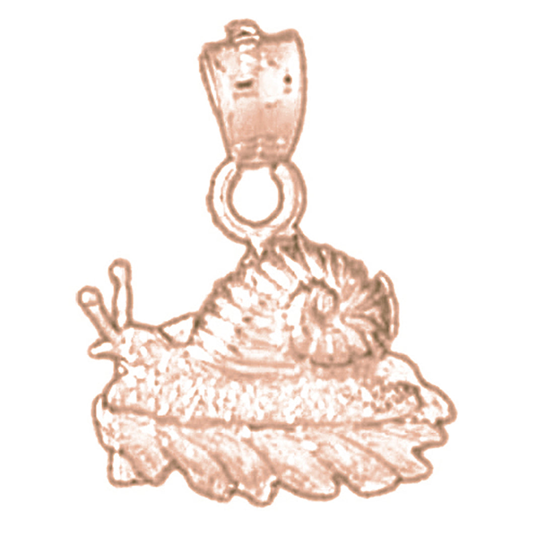 14K or 18K Gold Snail Pendant