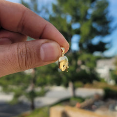 14K or 18K Gold Football Helmet Pendant