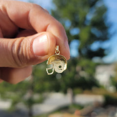 14K or 18K Gold Football Helmet Pendant