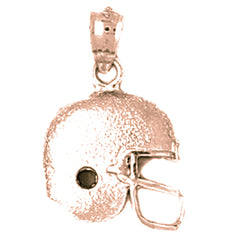 14K or 18K Gold Football Helmet Pendant