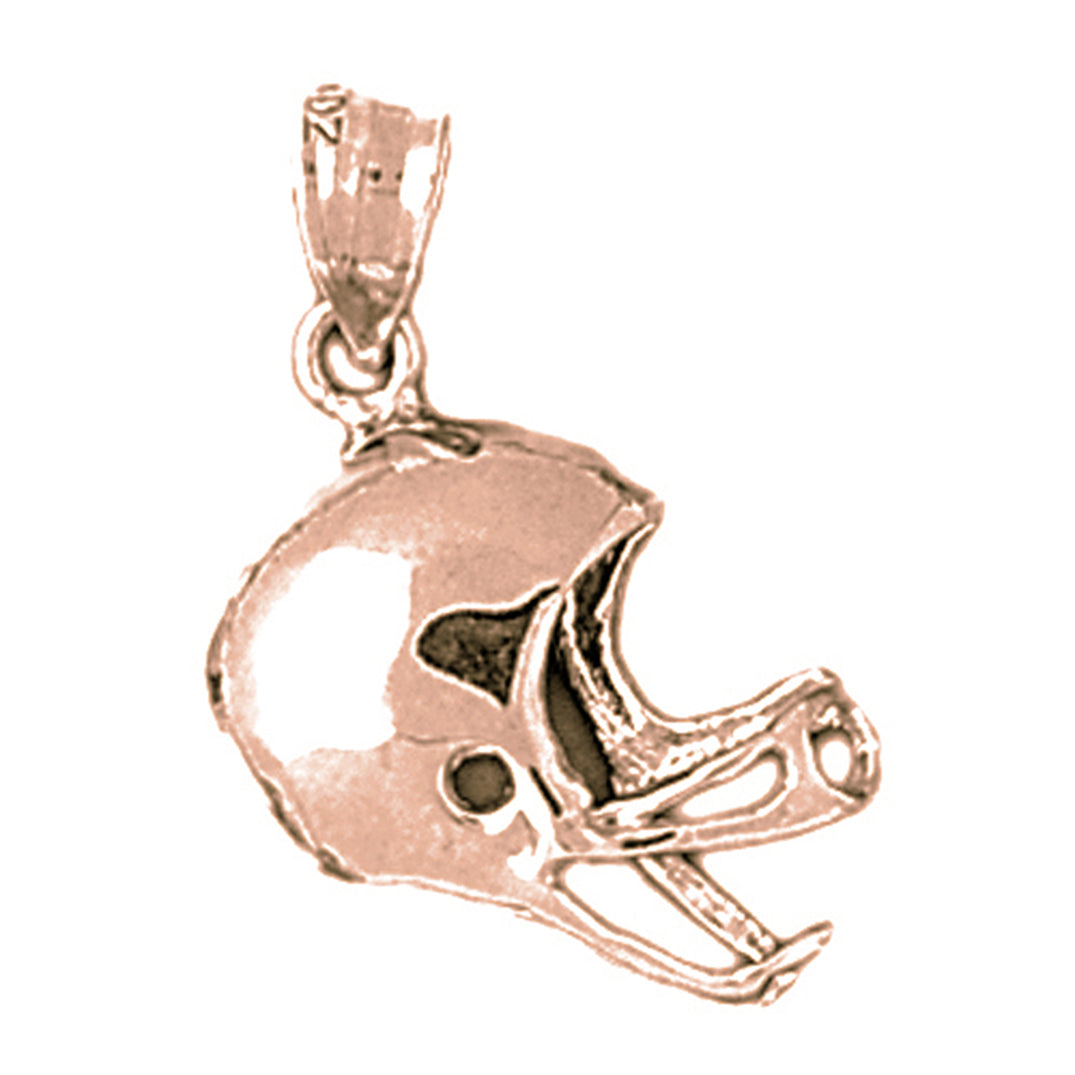 14K or 18K Gold Football Helmet Pendant