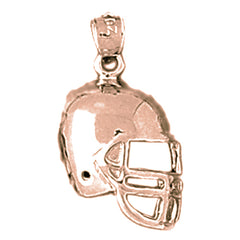 10K, 14K or 18K Gold Football Helmet Pendant