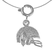 14K or 18K Gold Football Helmet Pendant