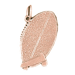 14K or 18K Gold Football Pendant