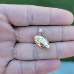10K, 14K or 18K Gold 3D Football Pendant