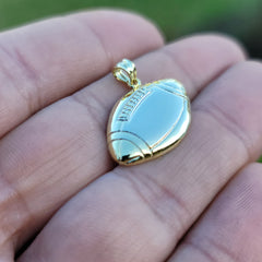 10K, 14K or 18K Gold Football Pendant