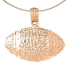 14K or 18K Gold Football Pendant
