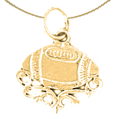 14K or 18K Gold Football Pendant