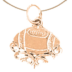 14K or 18K Gold Football Pendant
