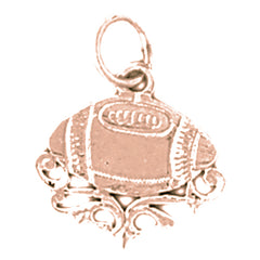 14K or 18K Gold Football Pendant