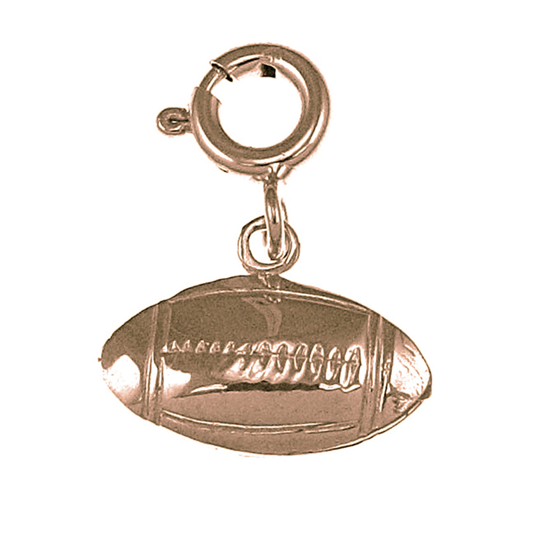 14K or 18K Gold Football Pendant