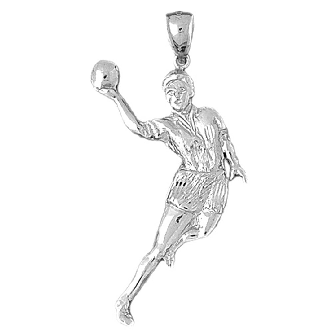 10K, 14K or 18K Gold Basketball Player Pendant