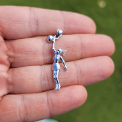 10K, 14K or 18K Gold Basketball Player Pendant