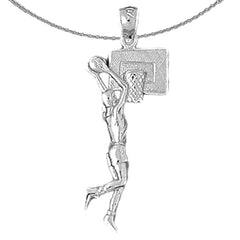 14K or 18K Gold Basketball Player Pendant