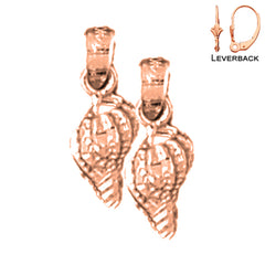 14K or 18K Gold Conch Shell Earrings