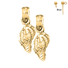 14K or 18K Gold Conch Shell Earrings