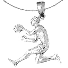 10K, 14K or 18K Gold Basketball Player Pendant