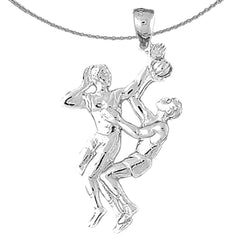 10K, 14K or 18K Gold Basketball Player Pendant